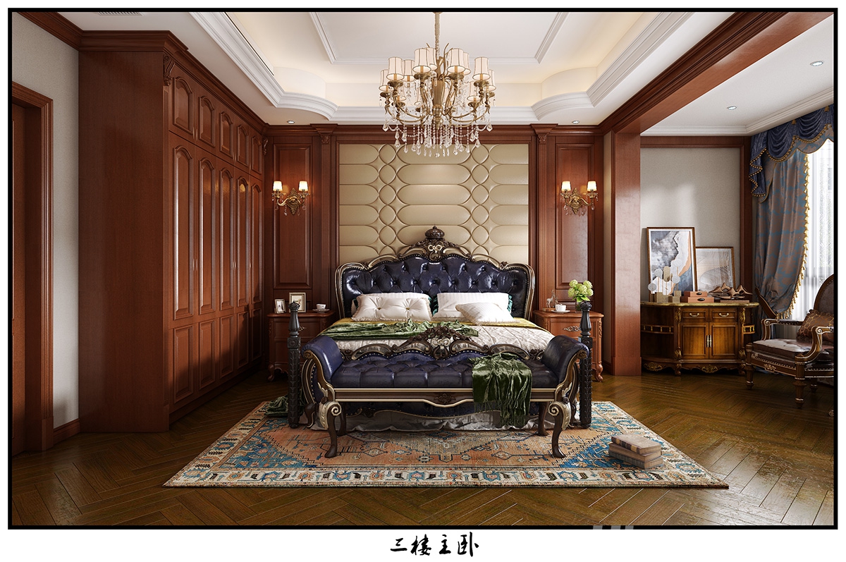 翡翠公園310㎡歐美香頌別墅 裝修案例效果圖-9