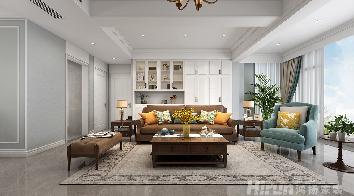 金科集美雅郡131㎡輕歐簡美三居室 裝修案例效果圖-5