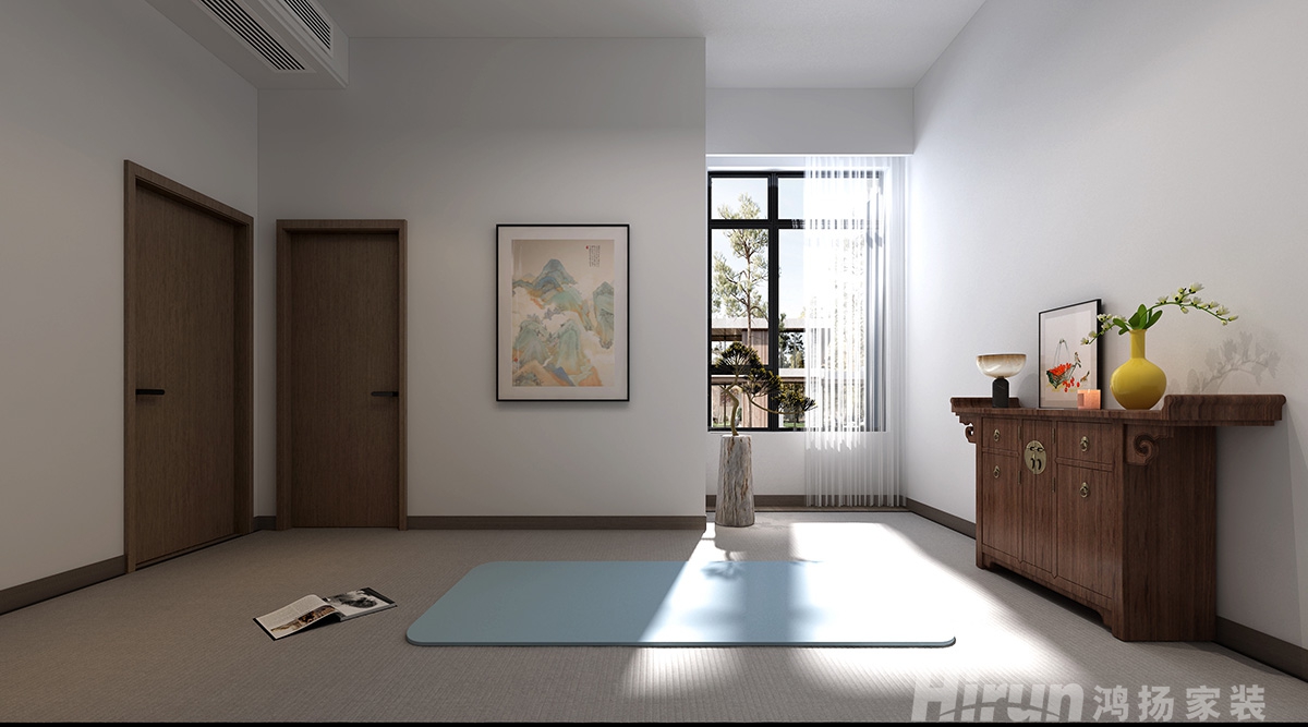 晉合湘水灣247㎡雅致現(xiàn)代四居室 裝修案例效果圖-8