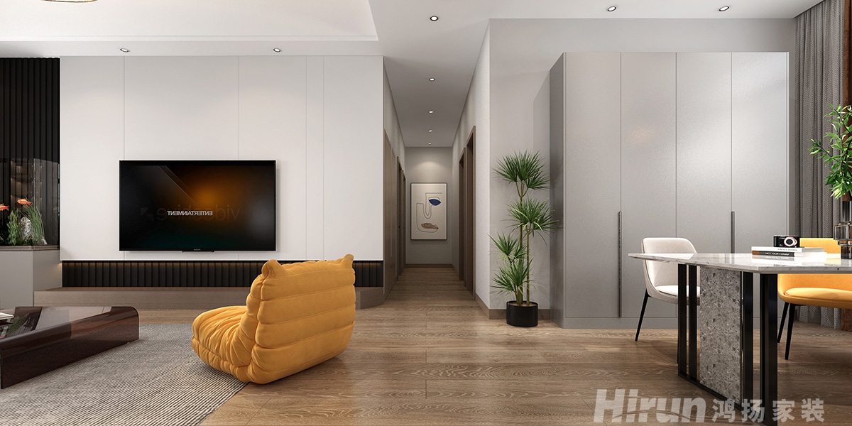 晉合湘水灣247㎡雅致現(xiàn)代四居室 裝修案例效果圖-5