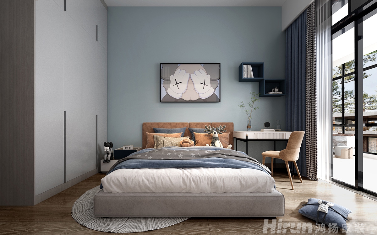 晉合湘水灣247㎡雅致現(xiàn)代四居室 裝修案例效果圖-11