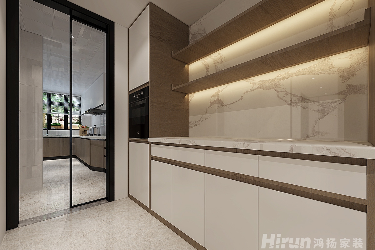 中房金色荷塘160㎡復合寫意三居室 裝修案例效果圖-7