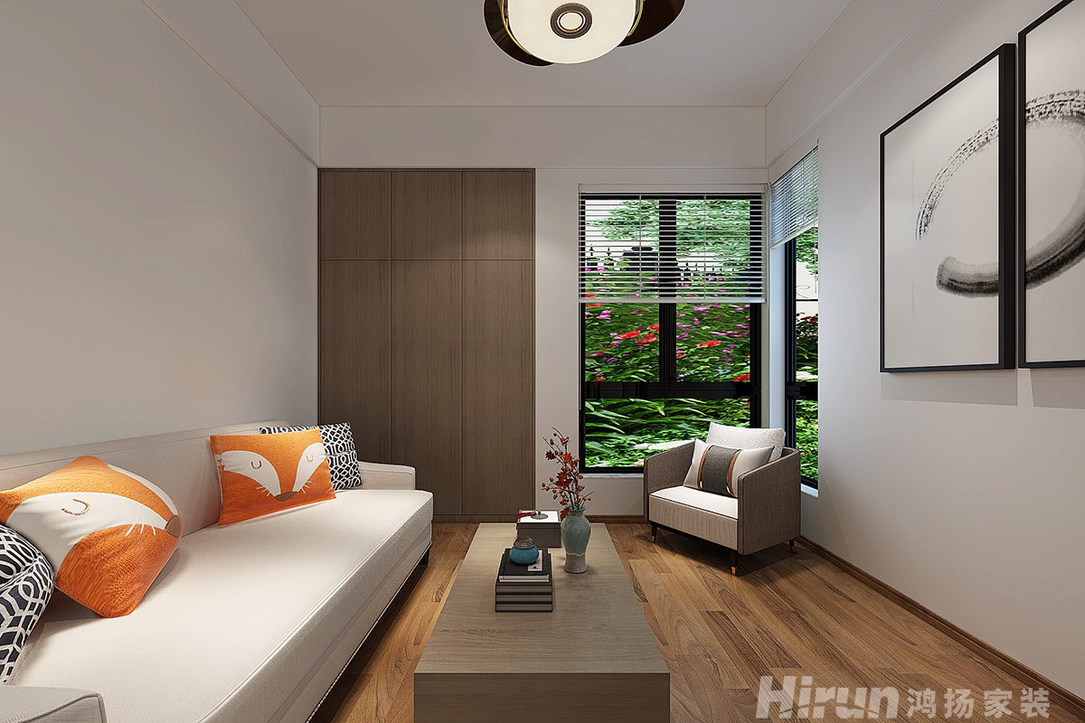 中房金色荷塘160㎡復合寫意三居室 裝修案例效果圖-9