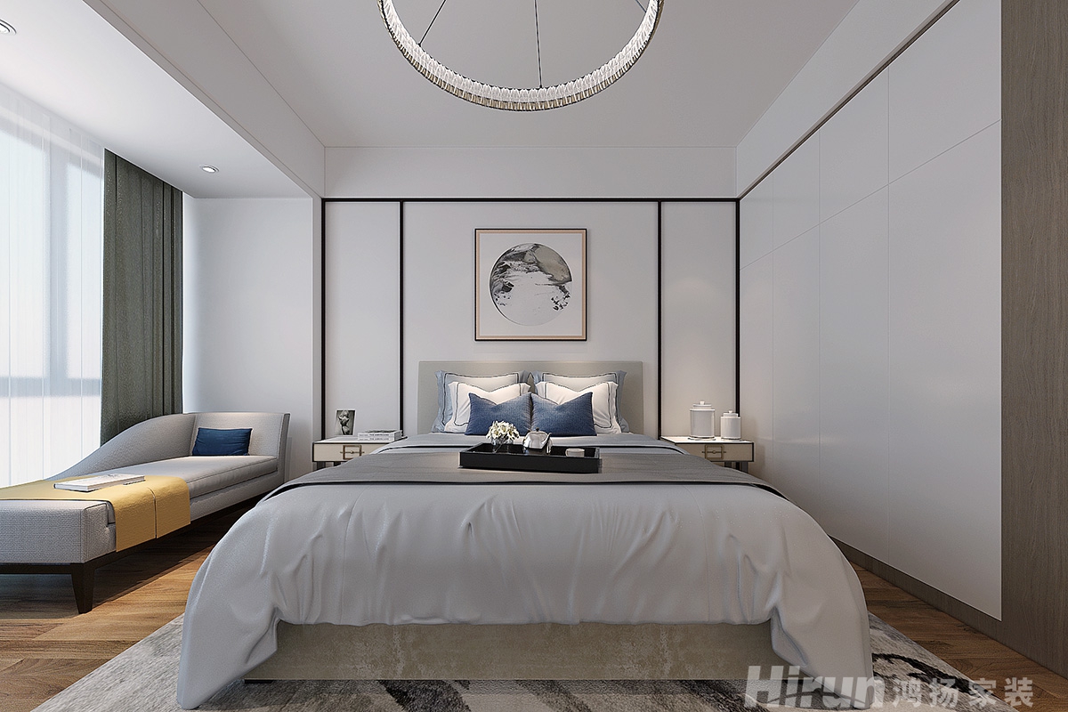 中房金色荷塘160㎡復合寫意三居室 裝修案例效果圖-13