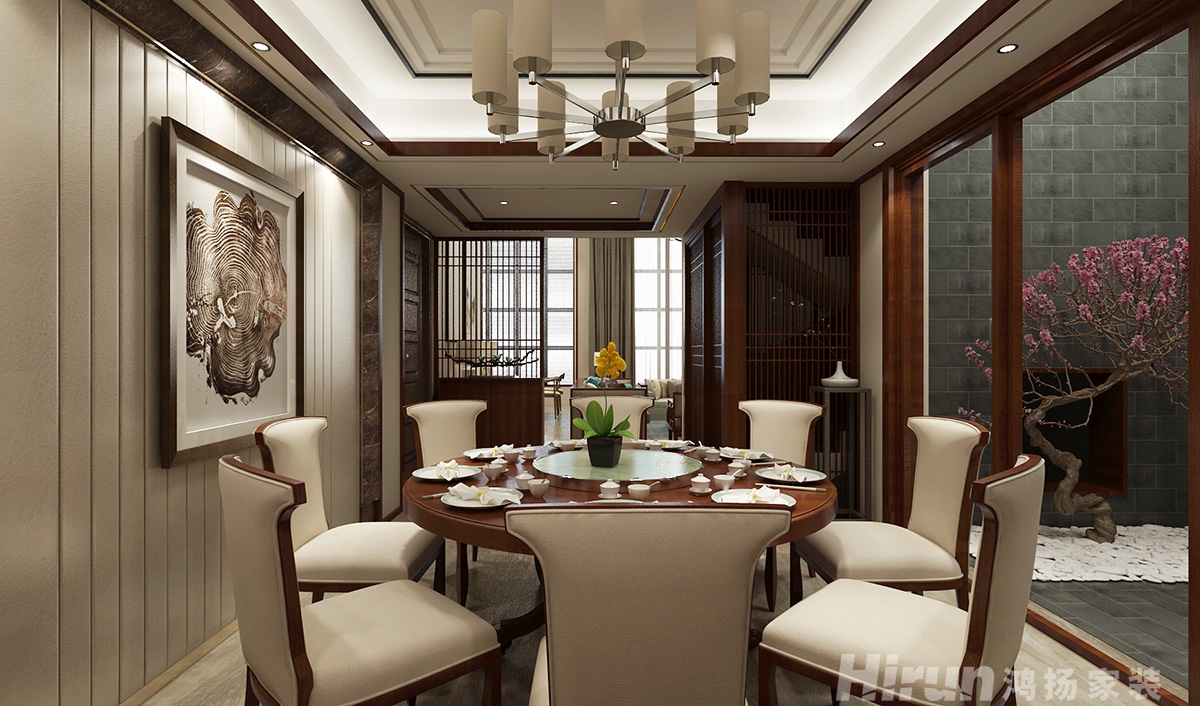 珠江酈城450㎡復合寫意別墅 裝修案例效果圖-6