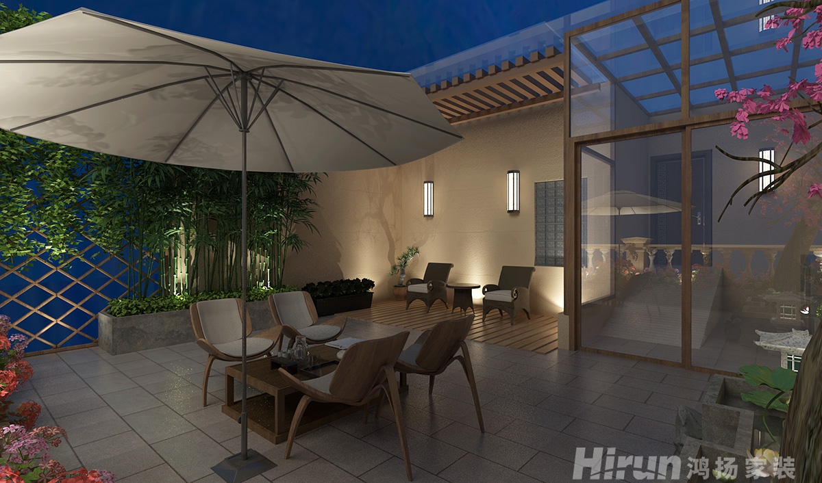 珠江酈城450㎡復合寫意別墅 裝修案例效果圖-7