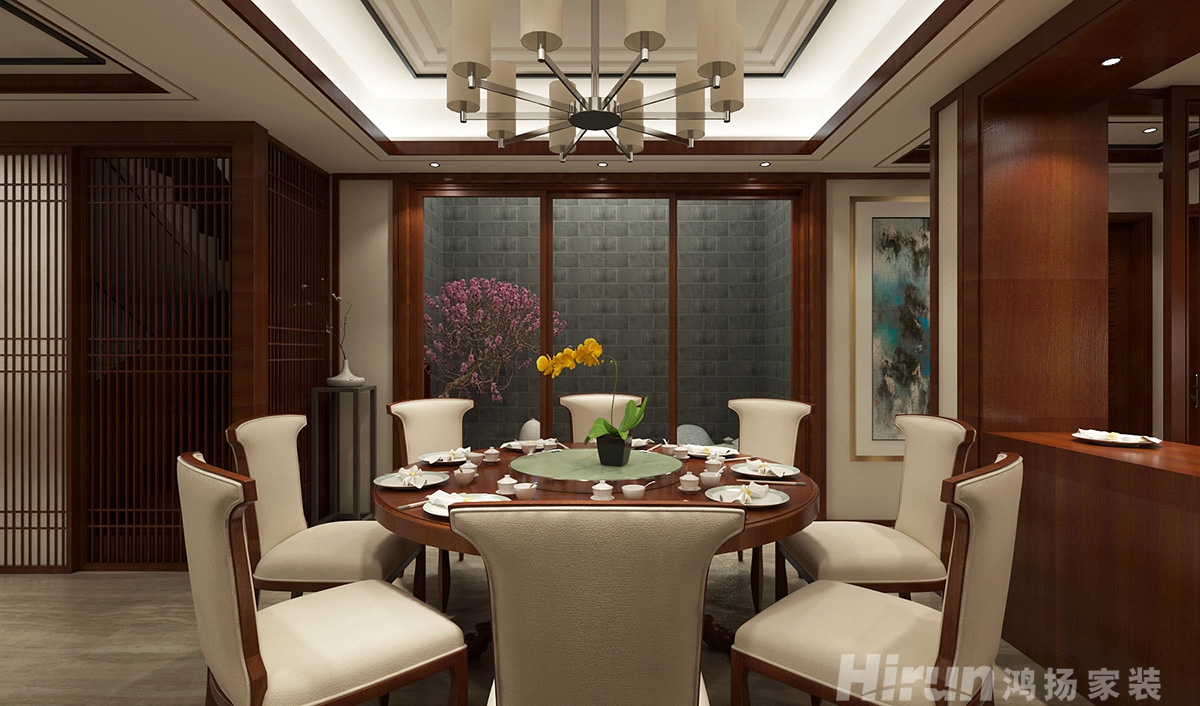 珠江酈城450㎡復合寫意別墅 裝修案例效果圖-2