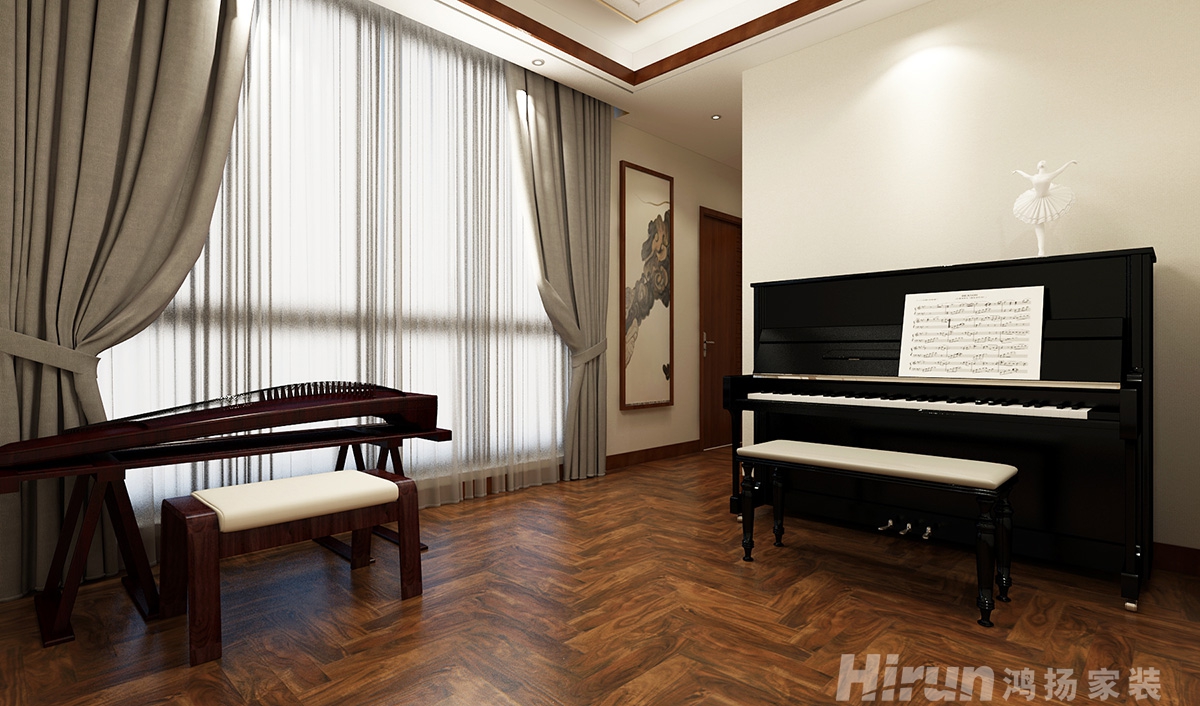 珠江酈城450㎡復合寫意別墅 裝修案例效果圖-14