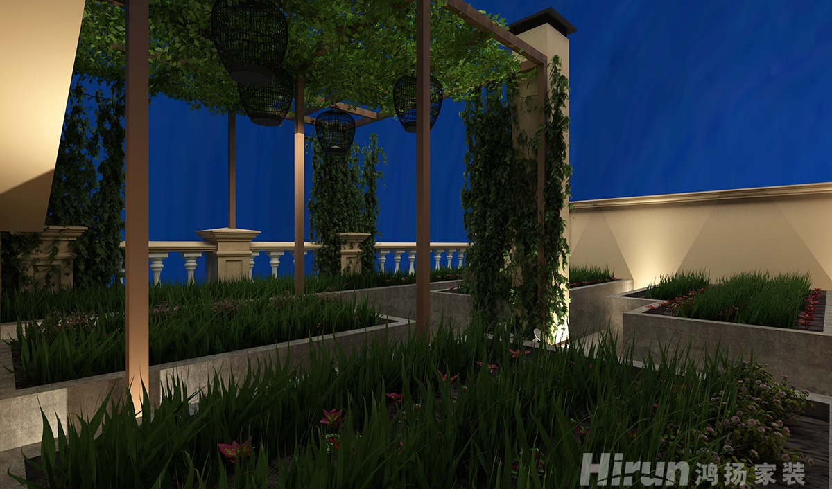 珠江酈城450㎡復合寫意別墅 裝修案例效果圖-1