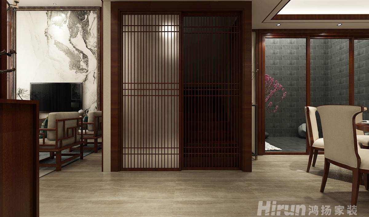 珠江酈城450㎡復合寫意別墅 裝修案例效果圖-8