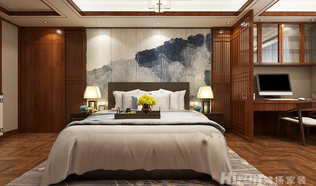 珠江酈城450㎡復合寫意別墅 裝修案例效果圖-16