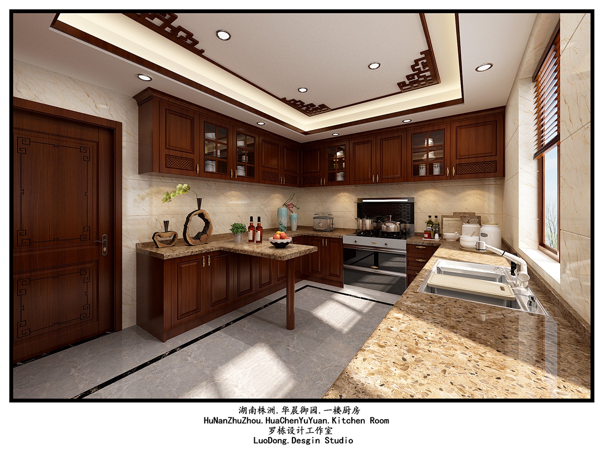 華晨御園500㎡東方古雅別墅 裝修案例效果圖-9