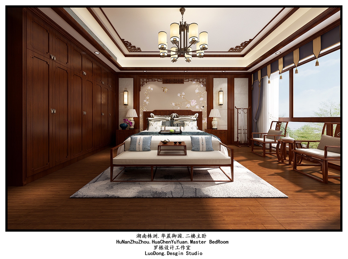 華晨御園500㎡東方古雅別墅 裝修案例效果圖-10