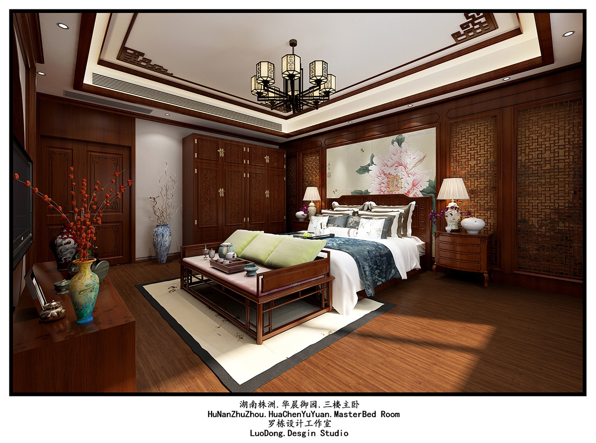 華晨御園500㎡東方古雅別墅 裝修案例效果圖-18