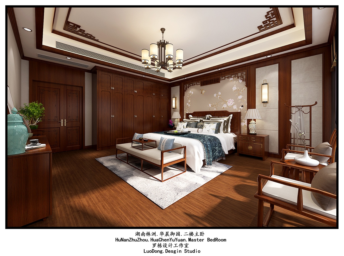 華晨御園500㎡東方古雅別墅 裝修案例效果圖-11