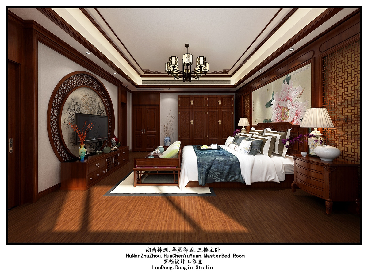 華晨御園500㎡東方古雅別墅 裝修案例效果圖-16