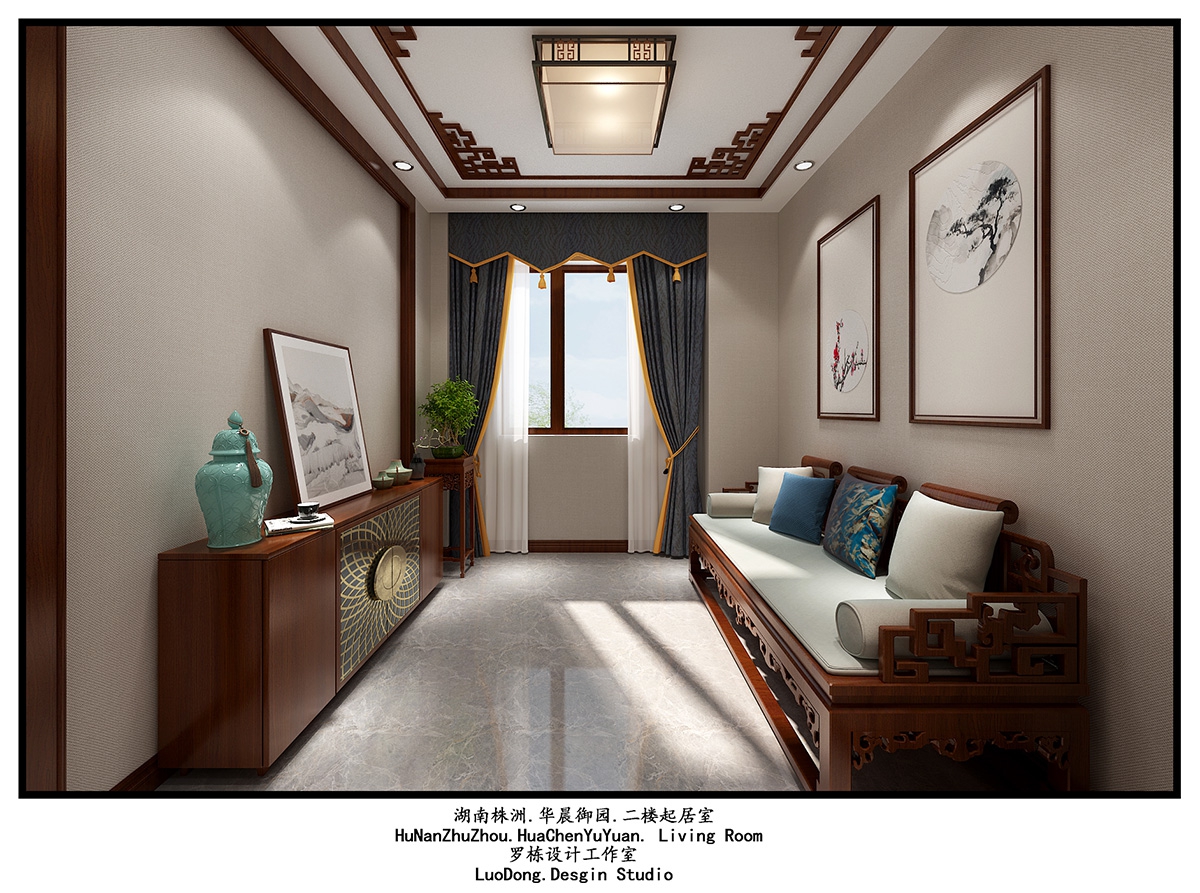 華晨御園500㎡東方古雅別墅 裝修案例效果圖-15