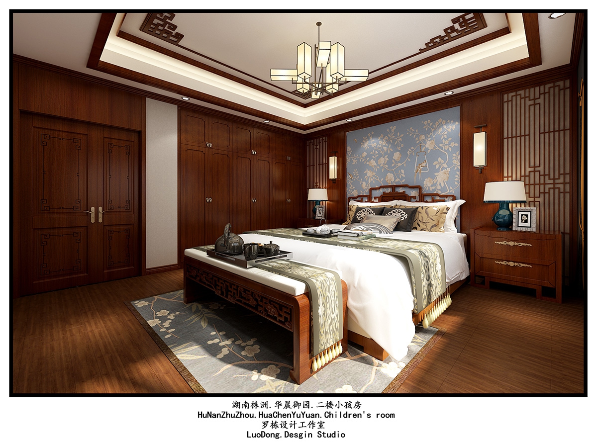 華晨御園500㎡東方古雅別墅 裝修案例效果圖-12