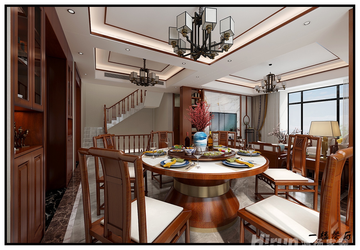 盤龍世紀(jì)城500㎡復(fù)合寫意別墅 裝修案例效果圖-6