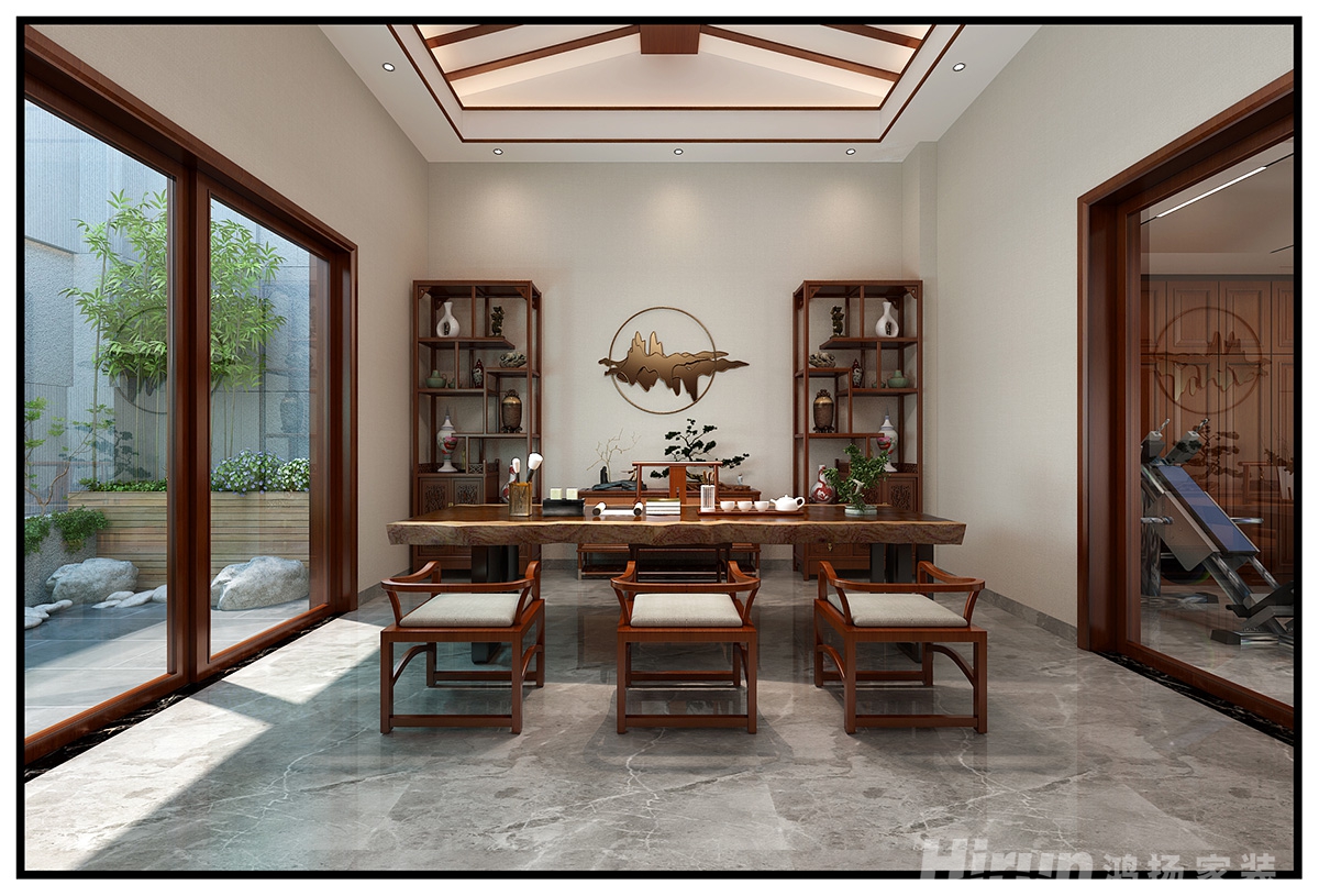 盤龍世紀(jì)城500㎡復(fù)合寫意別墅 裝修案例效果圖-12