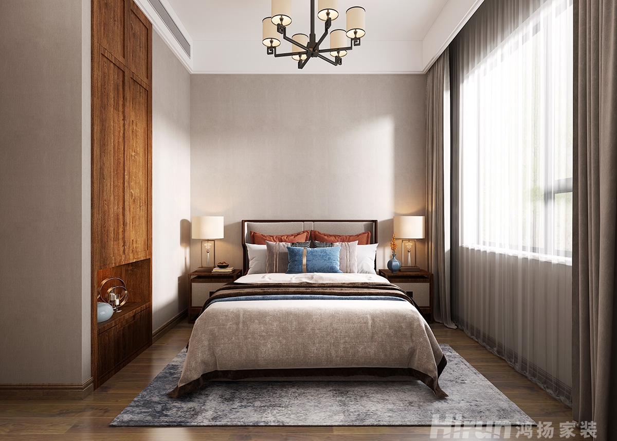 青龍灣中央小鎮400㎡寫意木構別墅 裝修案例效果圖-8