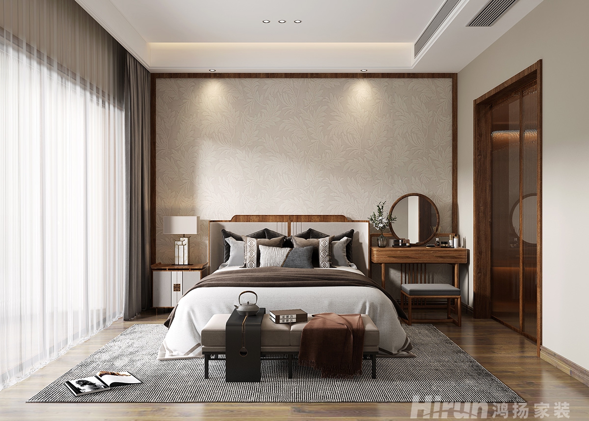 青龍灣中央小鎮400㎡寫意木構別墅 裝修案例效果圖-7