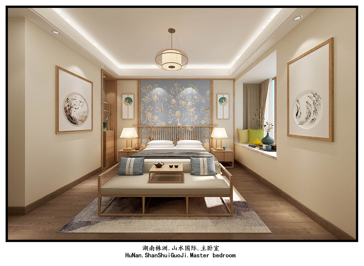 山水國際160㎡復合寫意四居室 裝修案例效果圖-7