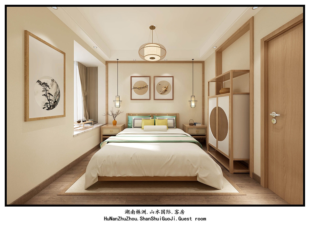 山水國際160㎡復合寫意四居室 裝修案例效果圖-9