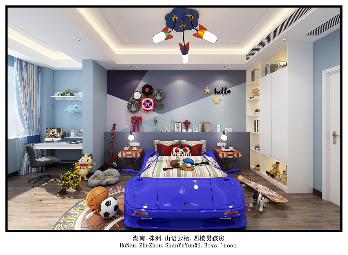 聯誼山語云棲400㎡復合寫意別墅 裝修案例效果圖-15