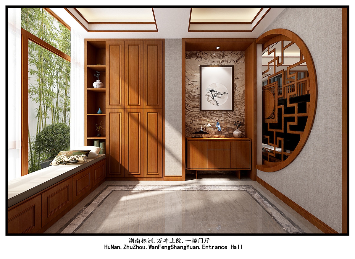 萬豐上院湖韻380㎡復合寫意別墅 裝修案例效果圖-4