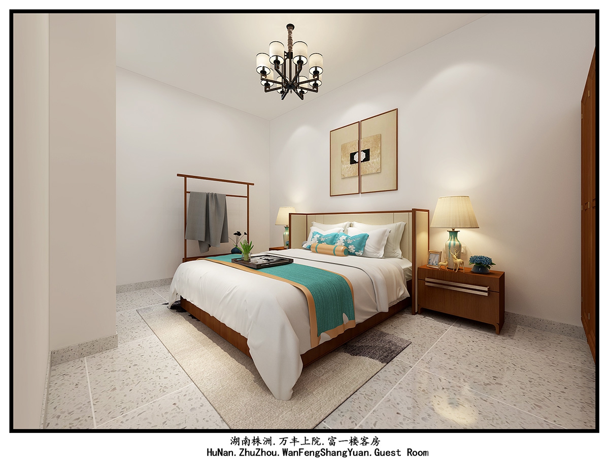 萬豐上院湖韻380㎡復合寫意別墅 裝修案例效果圖-14