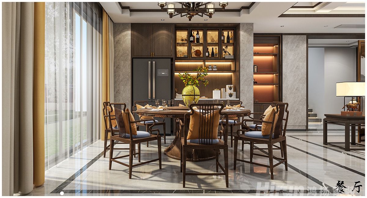 萬豐上院湖韻380㎡意境東方別墅 裝修案例效果圖-12