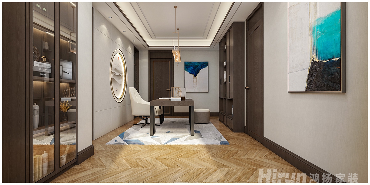 萬豐上院湖韻380㎡意境東方別墅 裝修案例效果圖-19