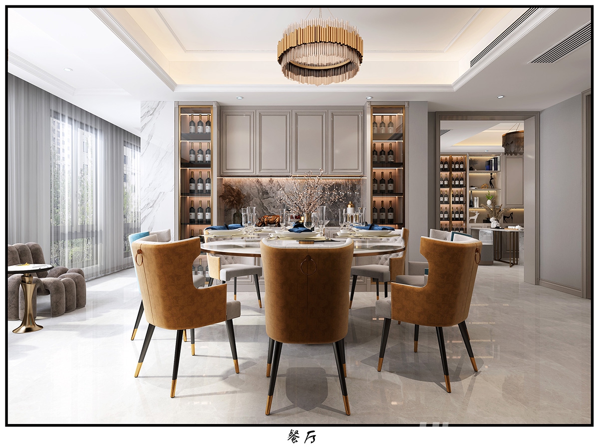 江灣名府220㎡新裝飾主義大平層 裝修案例效果圖-5