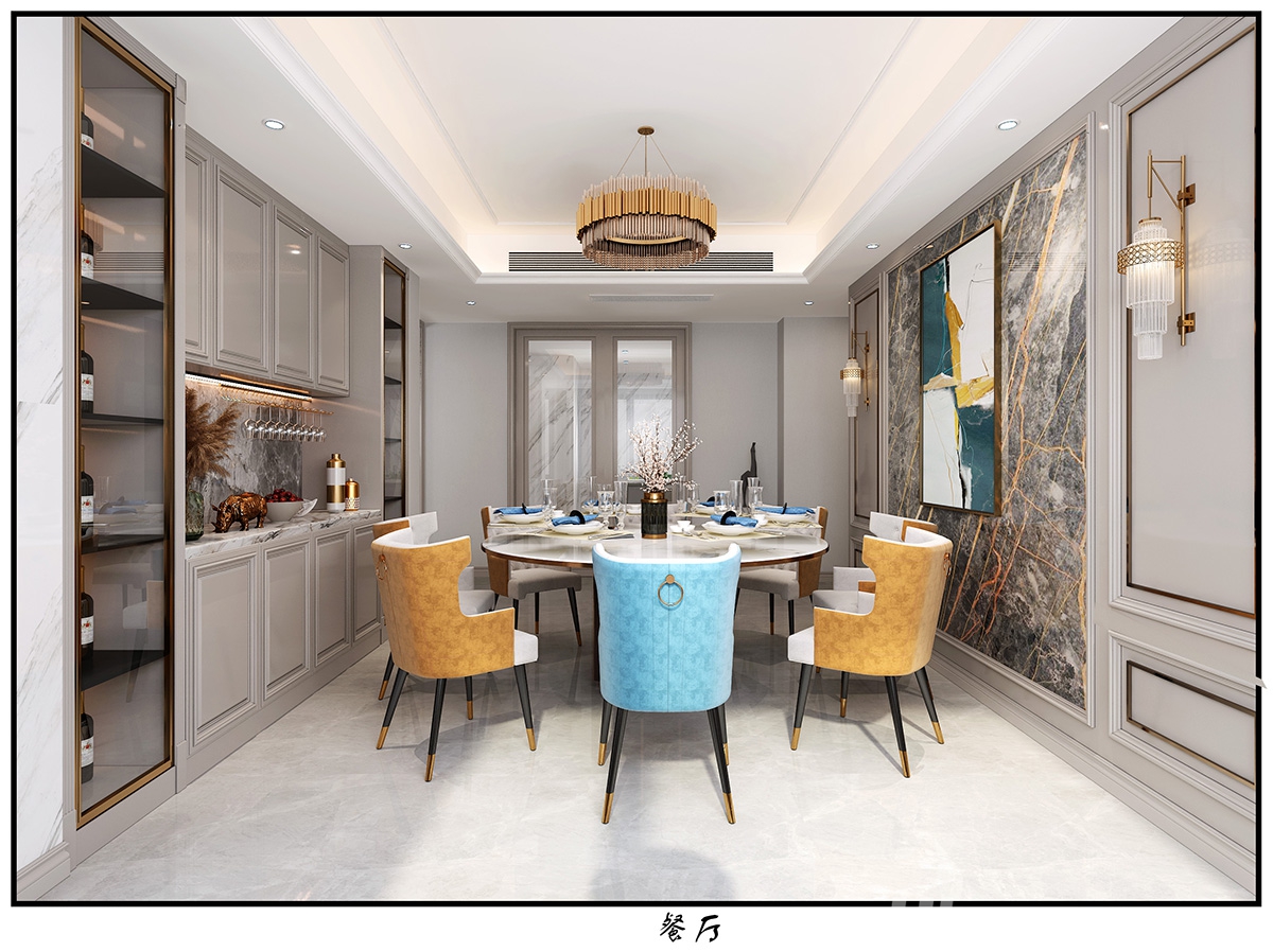 江灣名府220㎡新裝飾主義大平層 裝修案例效果圖-8