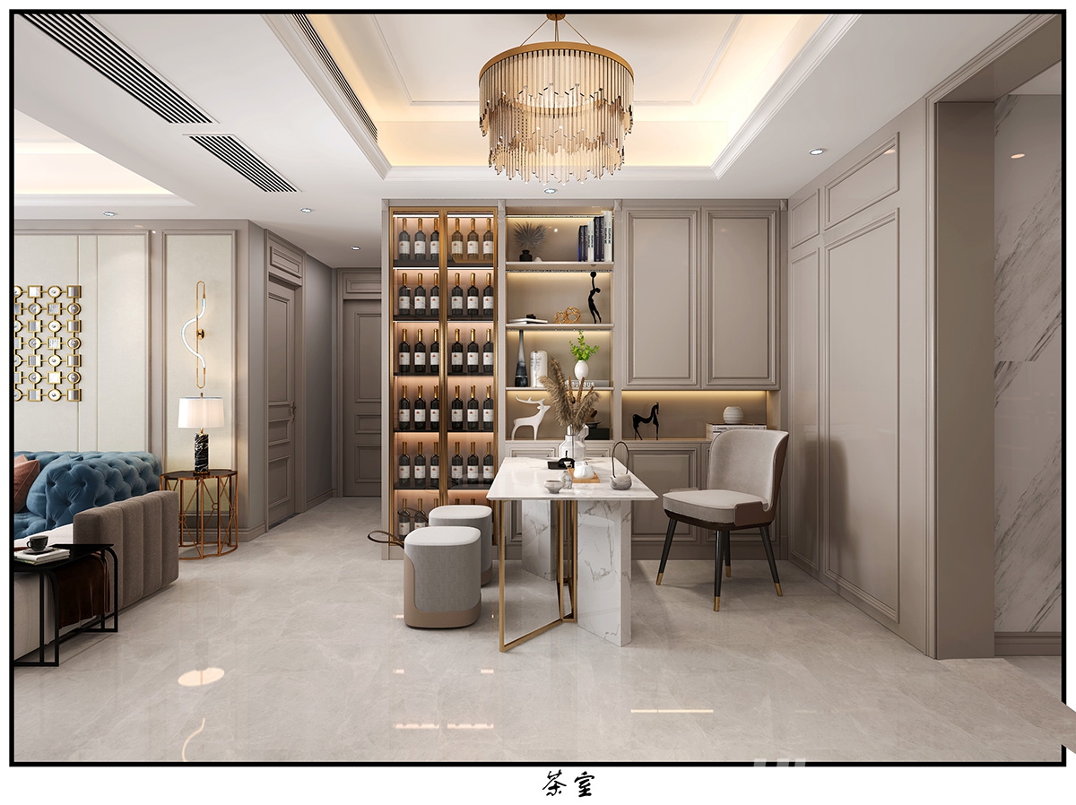 江灣名府220㎡新裝飾主義大平層 裝修案例效果圖-1