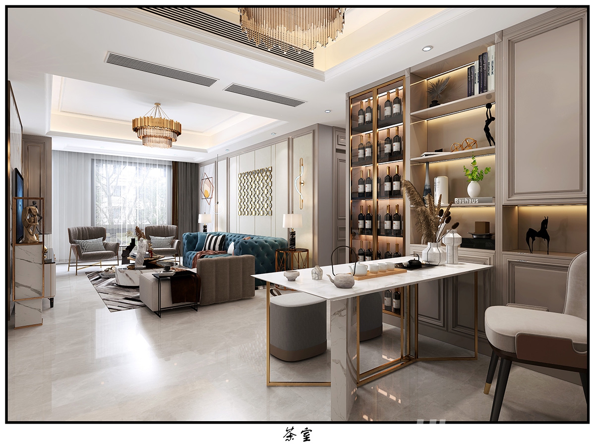 江灣名府220㎡新裝飾主義大平層 裝修案例效果圖-6