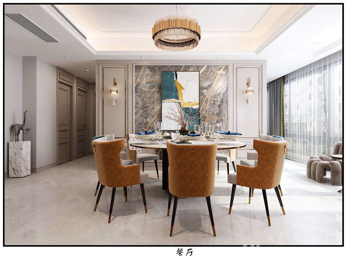 江灣名府220㎡新裝飾主義大平層 裝修案例效果圖-7