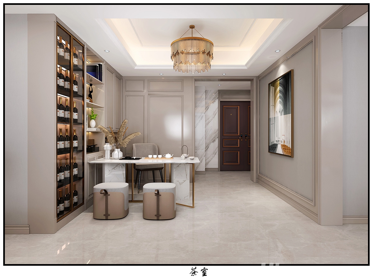 江灣名府220㎡新裝飾主義大平層 裝修案例效果圖-4