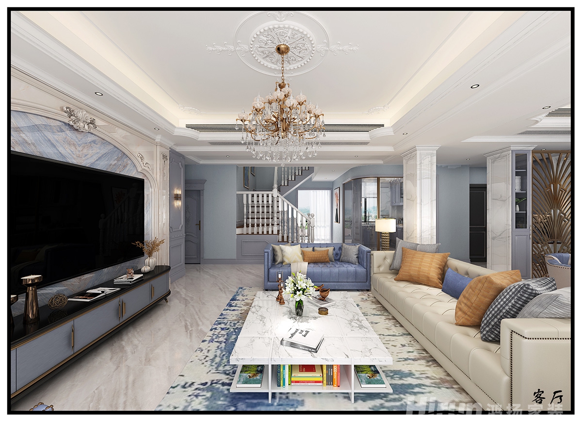 萬豐上院湖韻450㎡新裝飾主義別墅 裝修案例效果圖-5