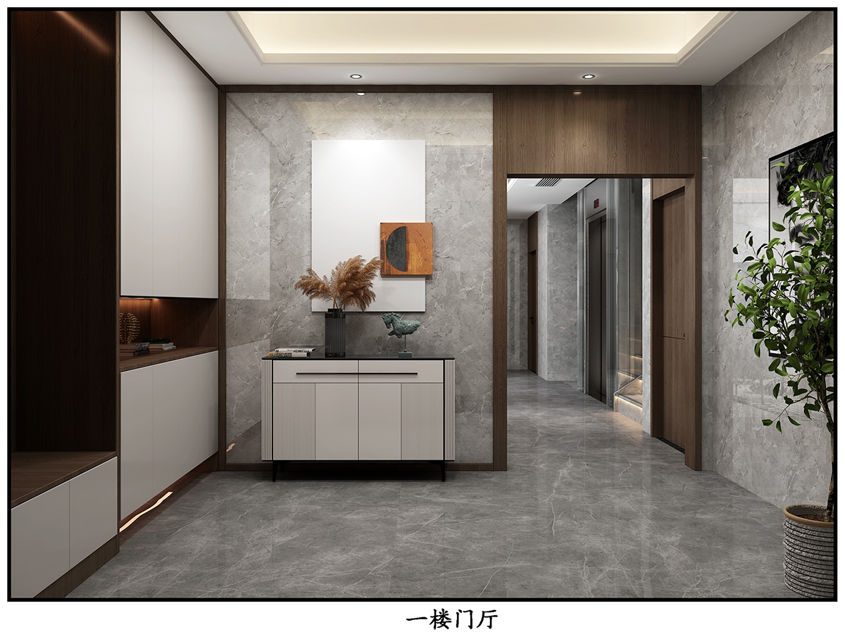 奧園廣場(chǎng)450㎡雅致現(xiàn)代別墅 裝修案例效果圖-5