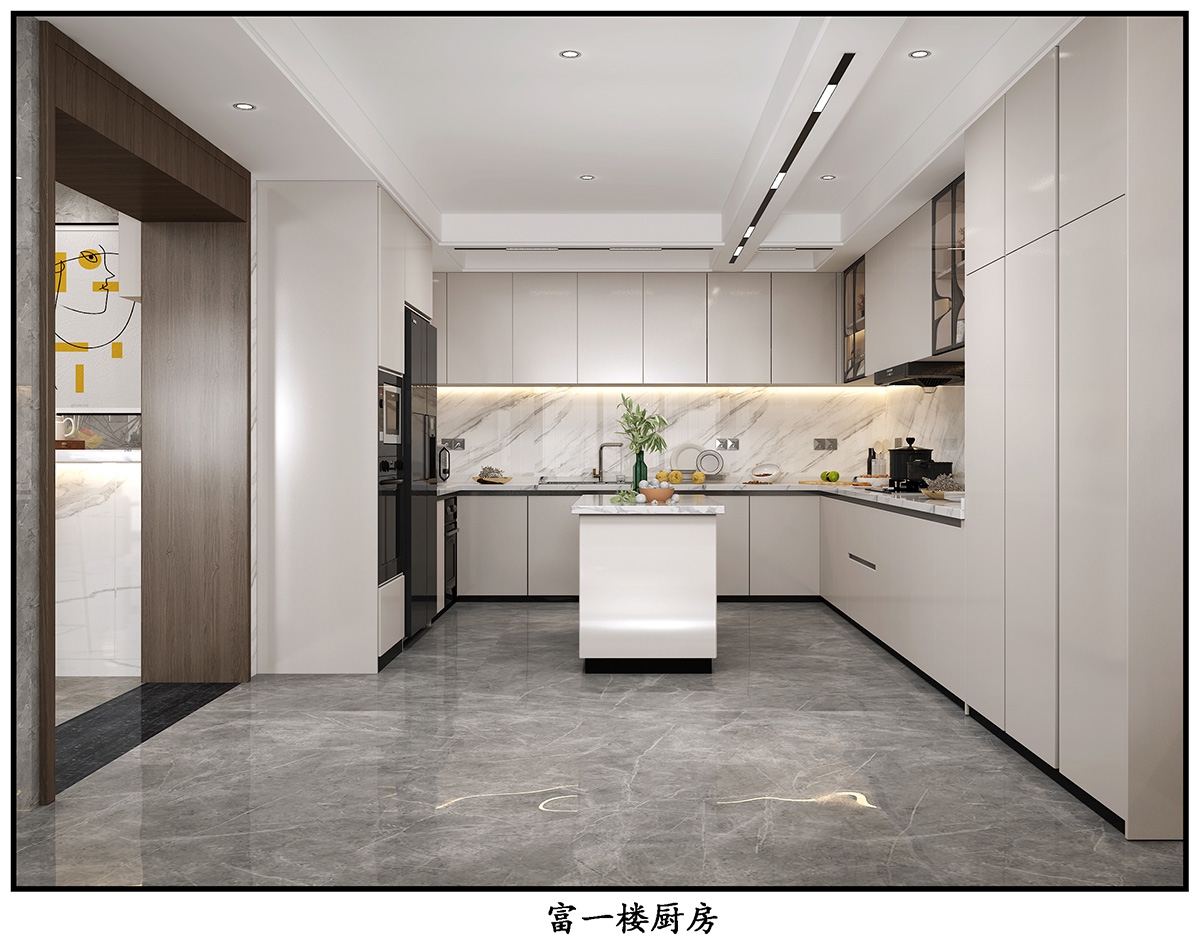 奧園廣場(chǎng)450㎡雅致現(xiàn)代別墅 裝修案例效果圖-16