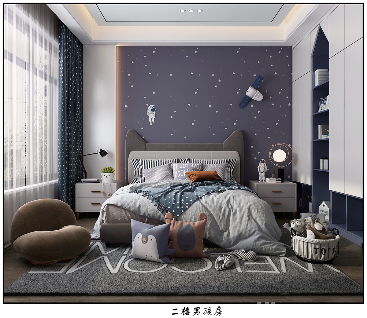 奧園廣場(chǎng)450㎡雅致現(xiàn)代別墅 裝修案例效果圖-17