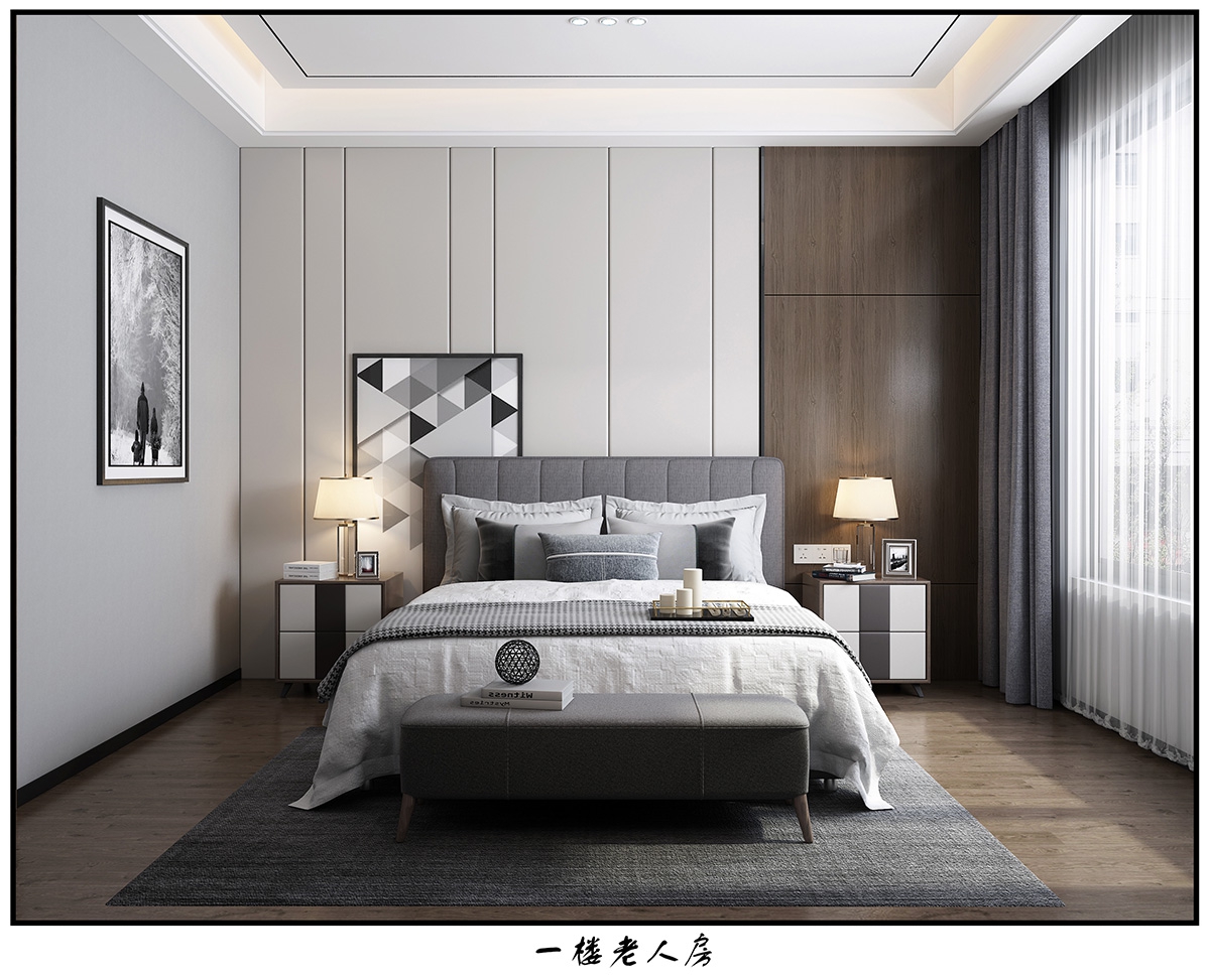 奧園廣場(chǎng)450㎡雅致現(xiàn)代別墅 裝修案例效果圖-12