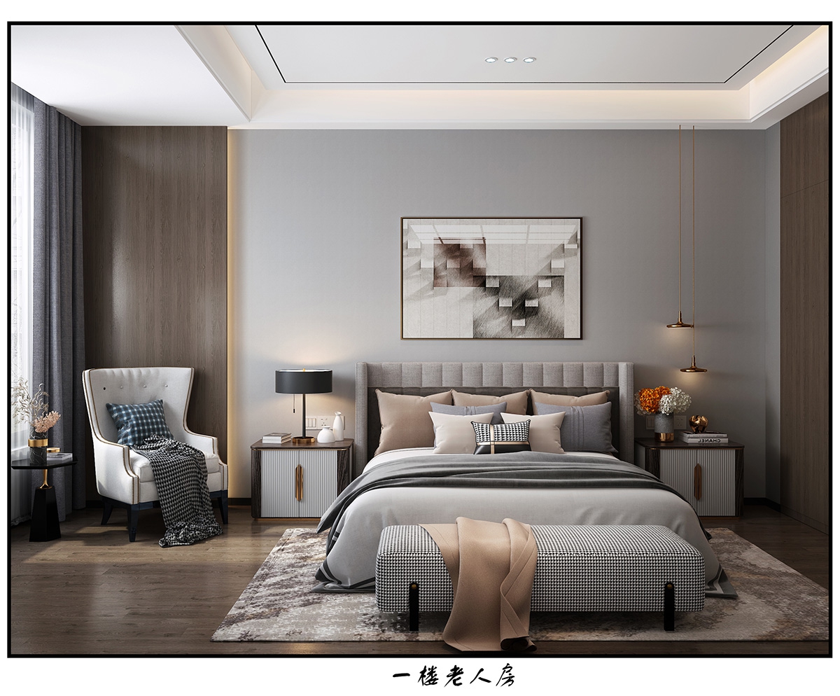 奧園廣場(chǎng)450㎡雅致現(xiàn)代別墅 裝修案例效果圖-13