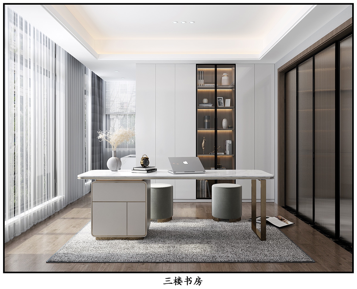 奧園廣場(chǎng)450㎡雅致現(xiàn)代別墅 裝修案例效果圖-21