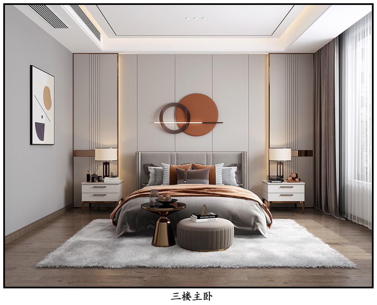 奧園廣場(chǎng)450㎡雅致現(xiàn)代別墅 裝修案例效果圖-20