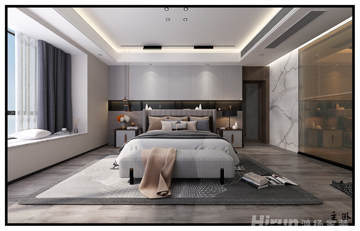 奧園神農(nóng)養(yǎng)生城180㎡雅致現(xiàn)代大平層 裝修案例效果圖-17