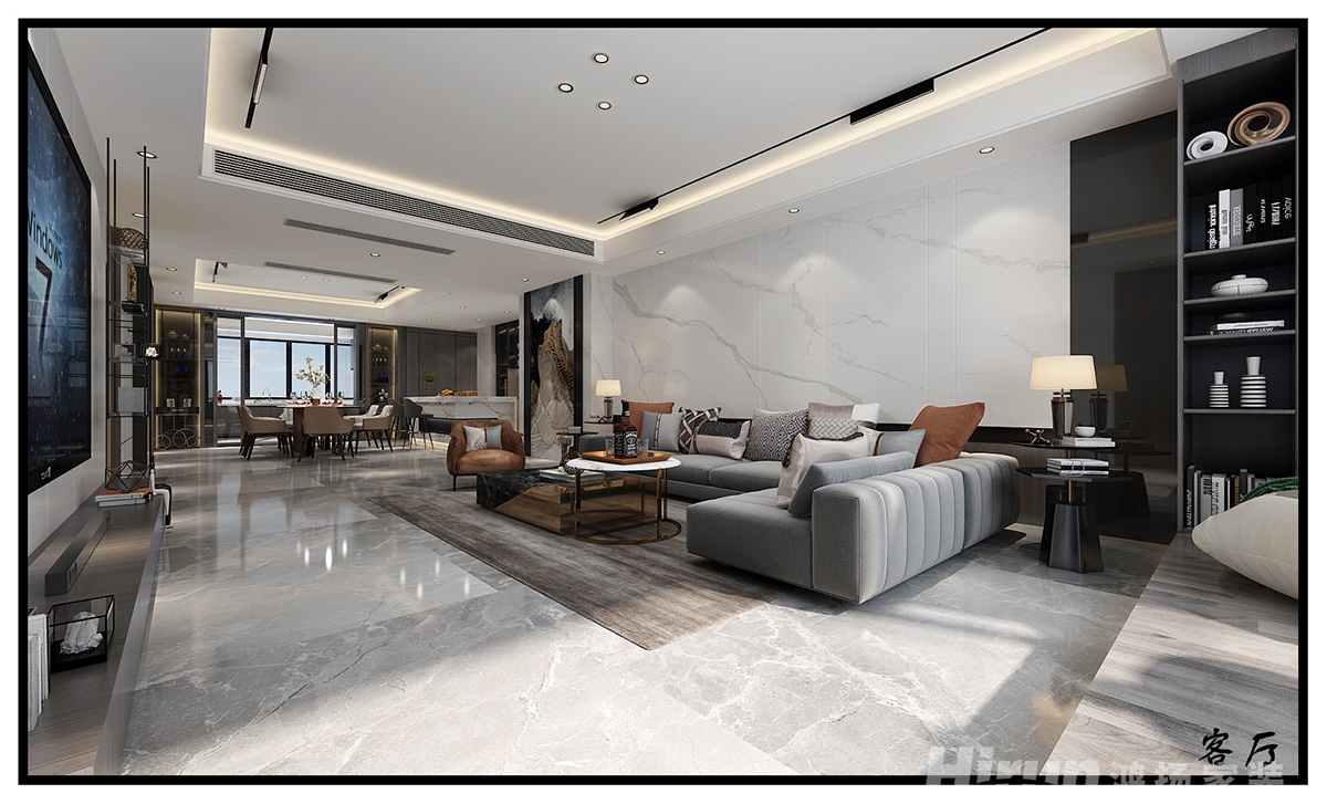 奧園神農(nóng)養(yǎng)生城180㎡雅致現(xiàn)代大平層 裝修案例效果圖-4