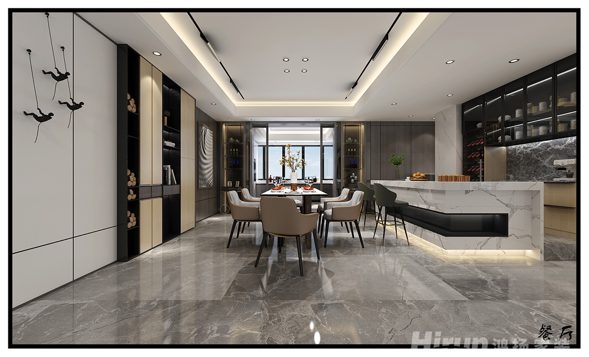 奧園神農(nóng)養(yǎng)生城180㎡雅致現(xiàn)代大平層 裝修案例效果圖-6